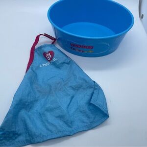 American Girl Doll Retired Dog Grooming Tub And Apron Incomplete Set